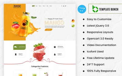 Juise Organic – víceúčelové a profesionální téma reagující na OpenCart