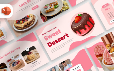 Modello PowerPoint per dessert dolce