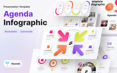 Modelo de apresentação de infográfico de agenda