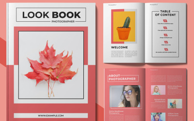 Vorlage für ein Fotografen-Lookbook-Magazin