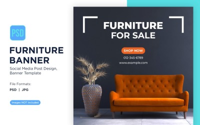 Banner-Designvorlage für Möbel zum Verkauf 2