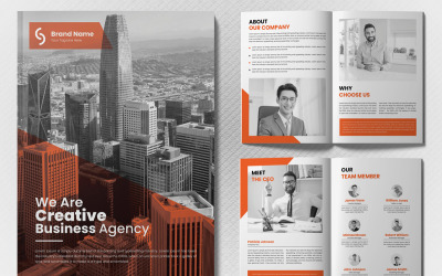 Corporate Business tweebladige brochure sjabloon