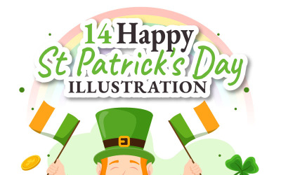 14 Ilustracja szczęśliwego Dnia Świętego Patryka
