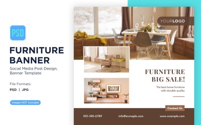 Möbler stor försäljning Banner designmall