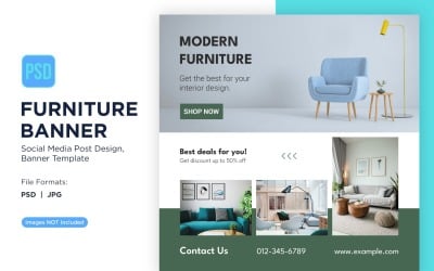 Modèle de conception de bannière de meubles modernes 22