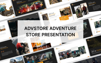 Modello di presentazione PowerPoint di Advstore Adventure Store