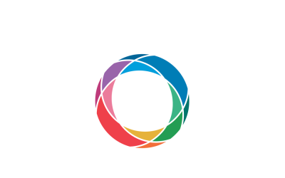 Шаблон векторного логотипа абстрактного круга