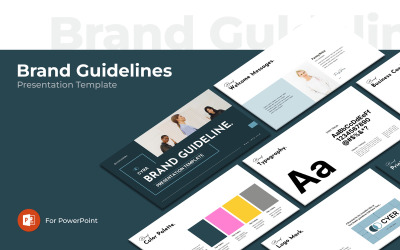 Brand Guideline Company Powerpoint elrendezés