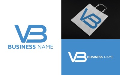 Design professionale del modello di logo della lettera VB