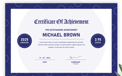 Layout del modello di certificato di conseguimento