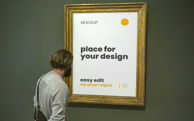 Mockup di Photoshop per il Museo della Galleria