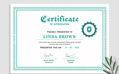 Nuovo layout di progettazione del certificato