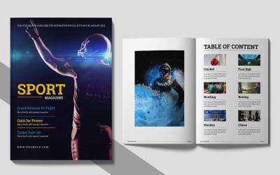 Rivista sportiva - Layout del modello