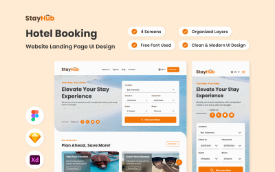StayHub - Pagina di destinazione web per la prenotazione di hotel