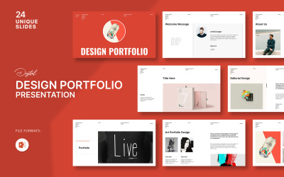 Apresentação em PowerPoint do portfólio de design