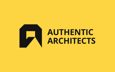 Arkitektur bokstaven ett hus logotyp designmall