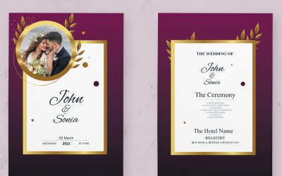 Design della carta di invito alla cerimonia di nozze