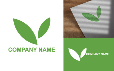 Einfaches Blatt-Logo-Vorlagendesign
