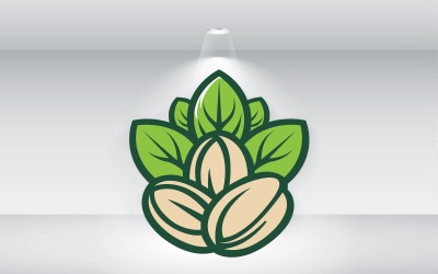 Formato vectorial de plantilla de logotipo de pistacho