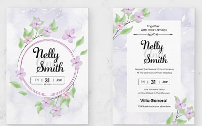 Invitation Card Design with Flowers