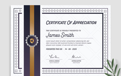 Modelli moderni di certificato di apprezzamento