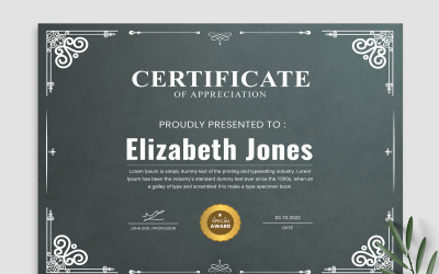 Modello di certificati aziendali