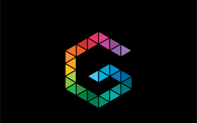 Modello di logo della lettera G di Graphicube