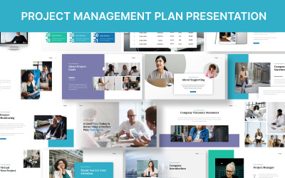 Modello di presentazione di Presentazioni Google del piano di gestione del progetto