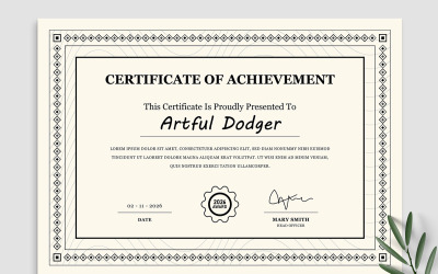 Multipurpose Certificate Template Layout