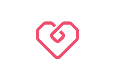 Шаблон векторного логотипа сердца