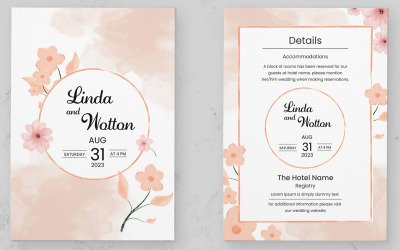 Wedding Invitation Card Template Design