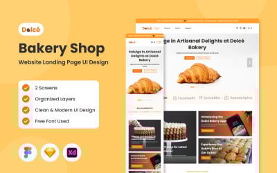 Dolce - Pastane Mağazası Web Sitesi Açılış Sayfası