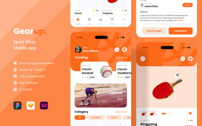 Gearup - Мобильное приложение Спортивный магазин