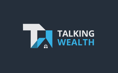 Modello di progettazione del logo della chat della lettera TW di Talking House