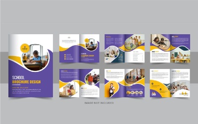 Brochure di ammissione alla scuola o progettazione di prospetti di brochure educative