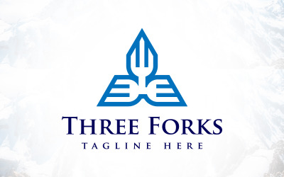Creatieve driehoek kapitaal drie vorken financiële Logo