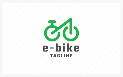 E-bisiklet E Harfi Logo Şablonu