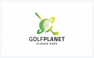 Golf Planet Professioneel logo Tamplate
