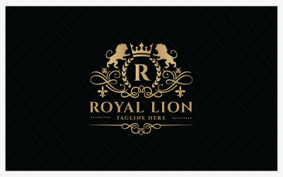 Letter R - Professional Royal Lion Logo