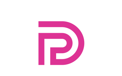 Logo z monogramem litery DP PD DP