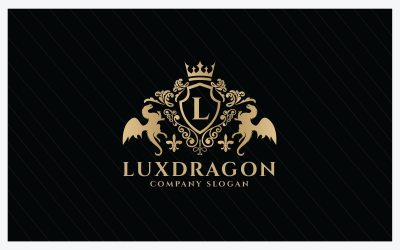 Logotipo Luxuoso Da Letra D Do Dragão