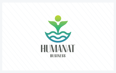 Modello di logo della natura umana