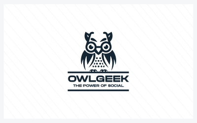 Owl Geek Logo Pro šablona