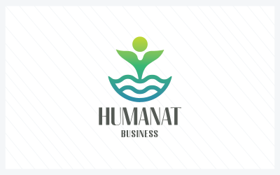 Plantilla de logotipo de naturaleza humana