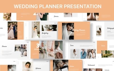 Plantilla de presentación de PowerPoint para planificador de bodas