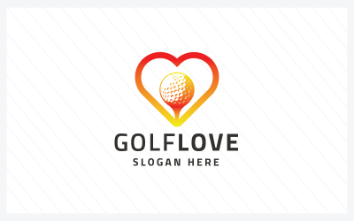 Plaque modèle du logo professionnel Golf Love