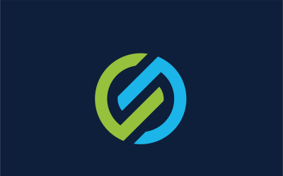 Шаблон логотипу Synchro літера S