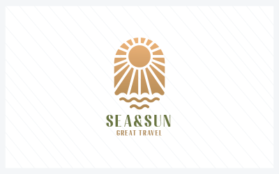 Sea and Sun - Great Travel Logo