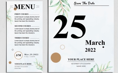 Wedding Invitation Suite Template Layout