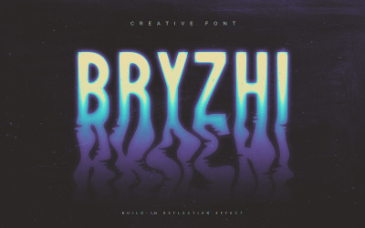 Bryzhi - Creative Font med vatten krusningseffekt